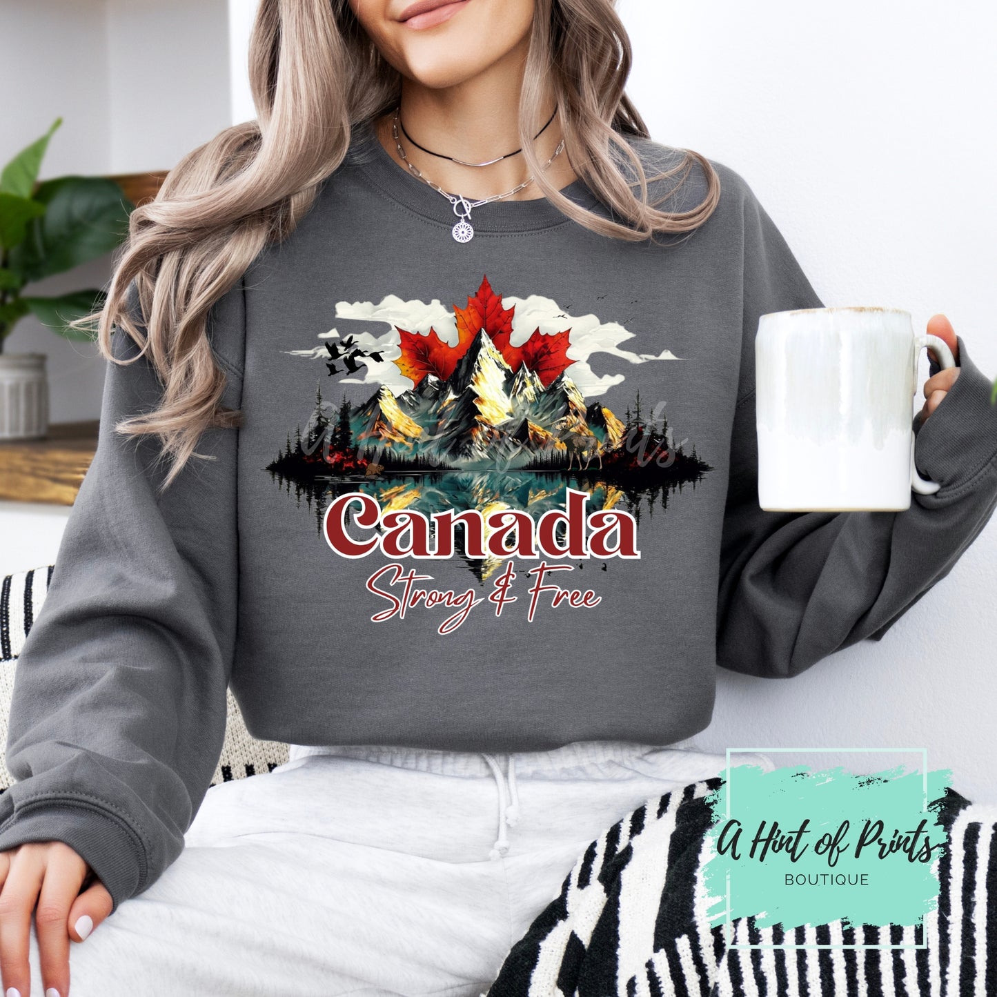Canada Strong & Free Crewneck - Made-to-order