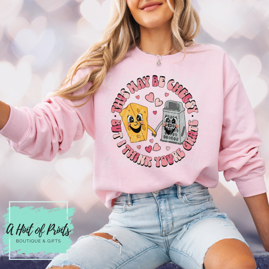 This may be Cheesy Punny Valentine’s Day Graphic Tee, Crewneck & Hoodie