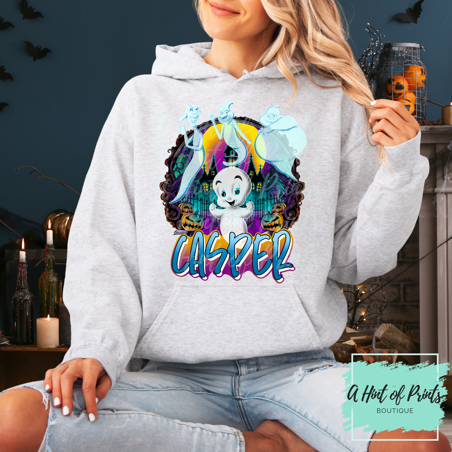 Friendly Ghost Halloween Hoodie Sweatshirt