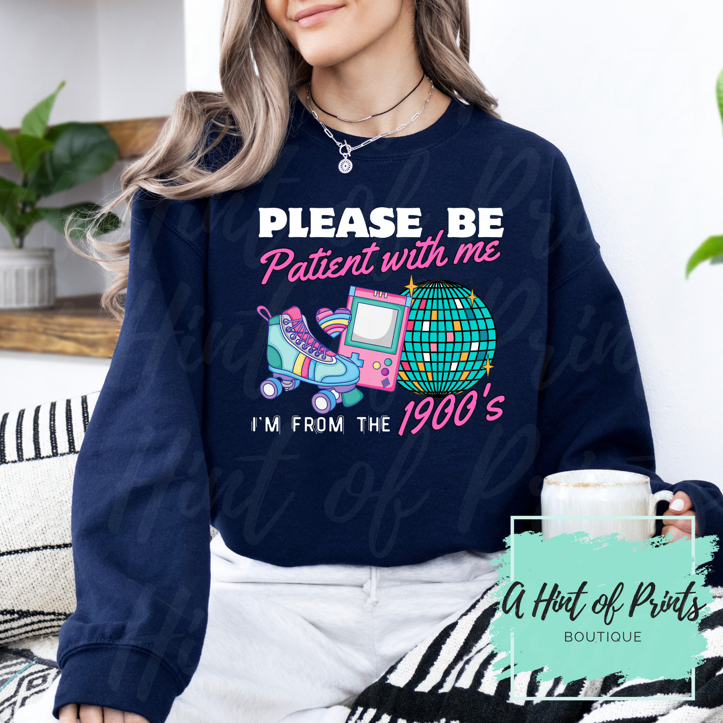 Please be Patient with me I'm from the 1900s (Pink) Hoodie - Made-to-order