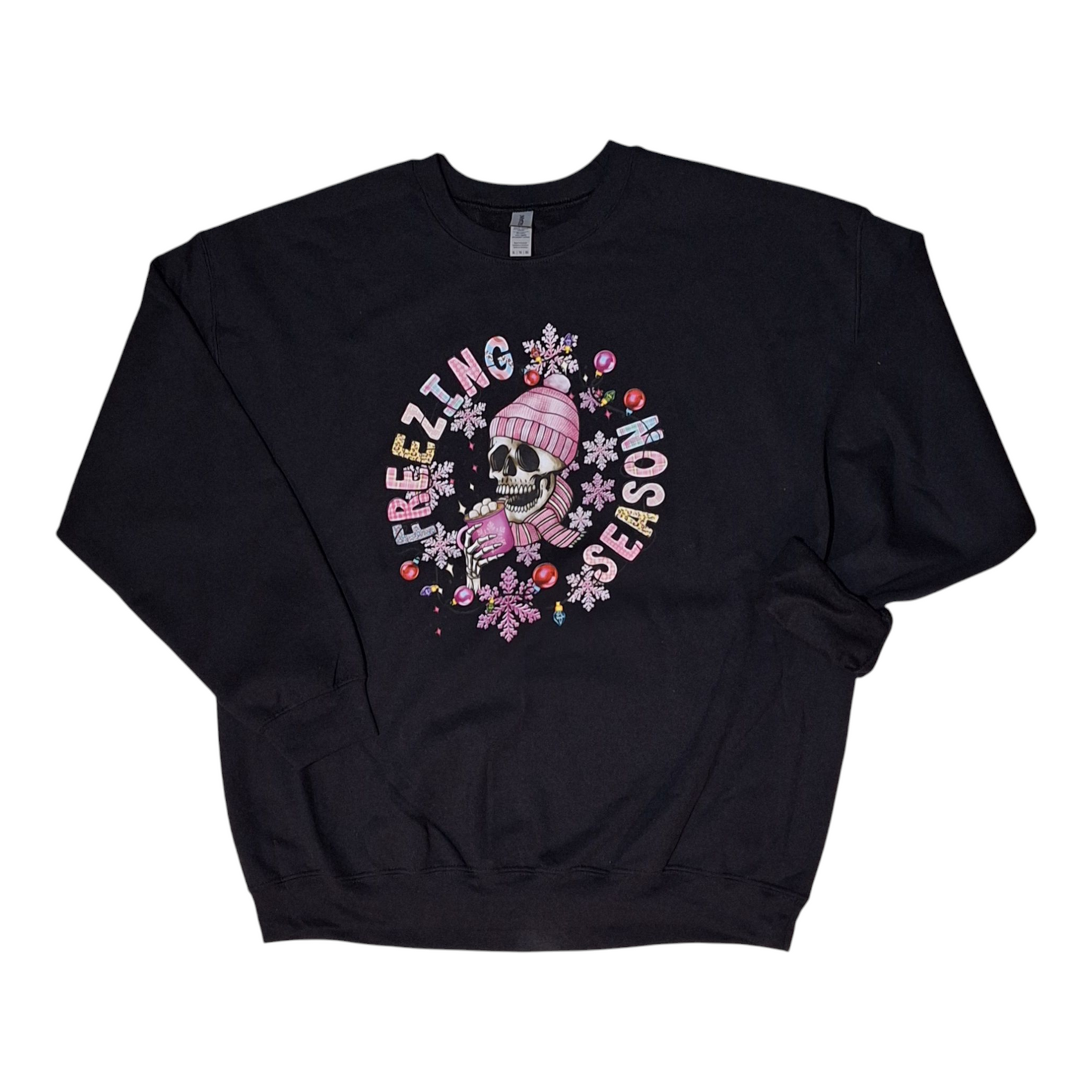 Freezing Season Pastel Skeleton Crewneck Sweater