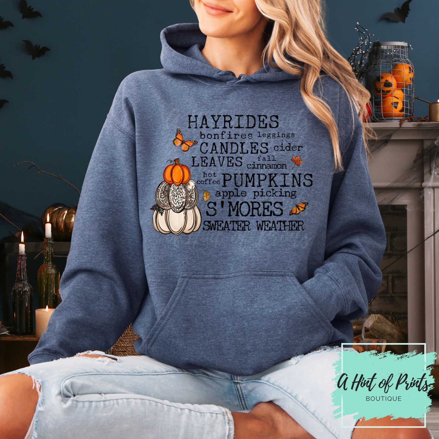 Fall Vibes Graphic Hoodie, or Crewneck | Cozy Autumn Apparel