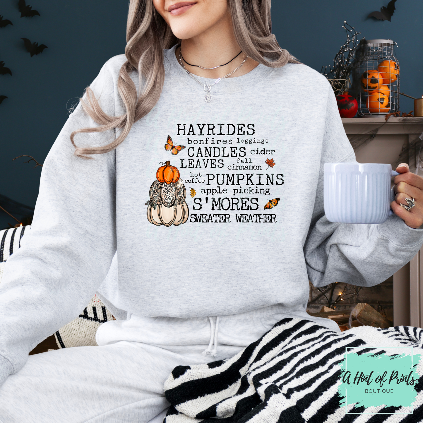 Fall Vibes Graphic Hoodie, or Crewneck | Cozy Autumn Apparel
