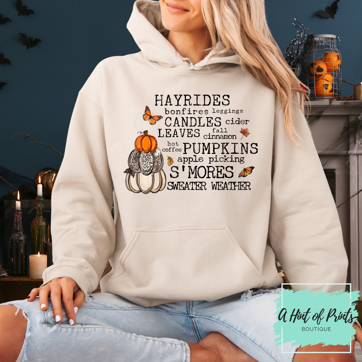 Fall Vibes Graphic Hoodie, or Crewneck | Cozy Autumn Apparel