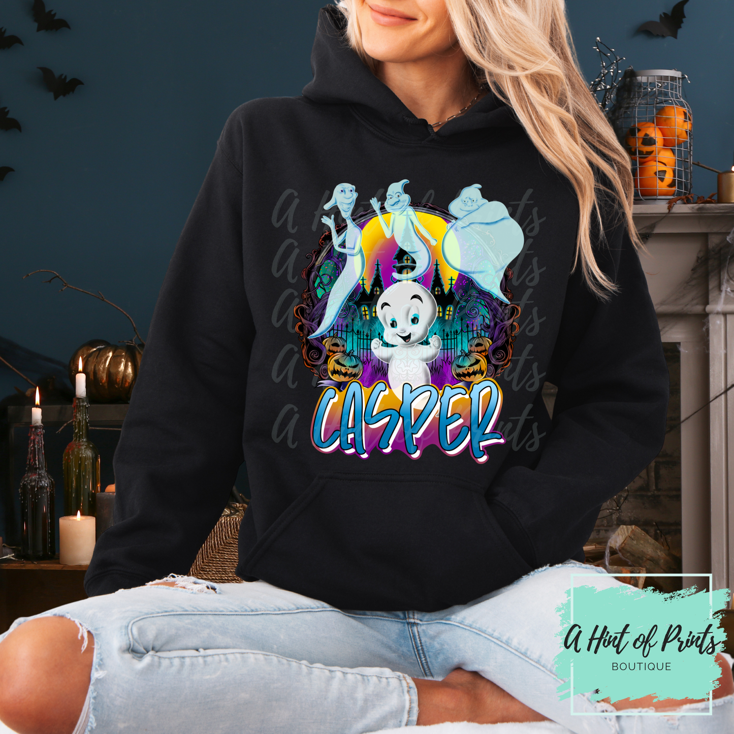 Friendly Ghost Halloween Hoodie Sweatshirt