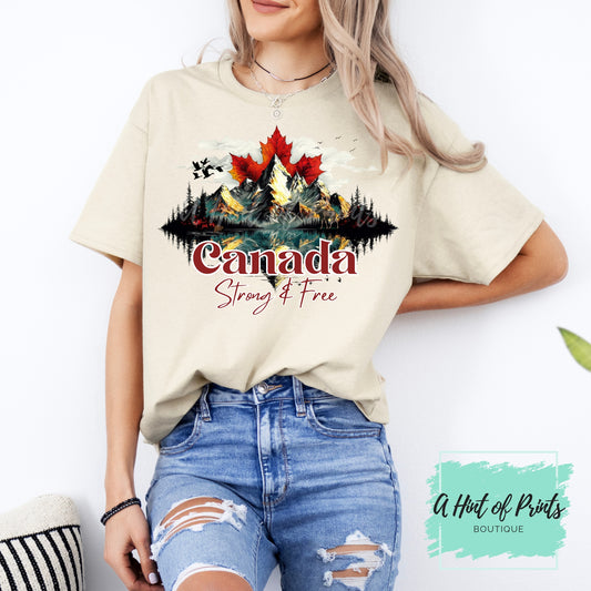 Canada Strong & Free Tshirt - Made-to-order
