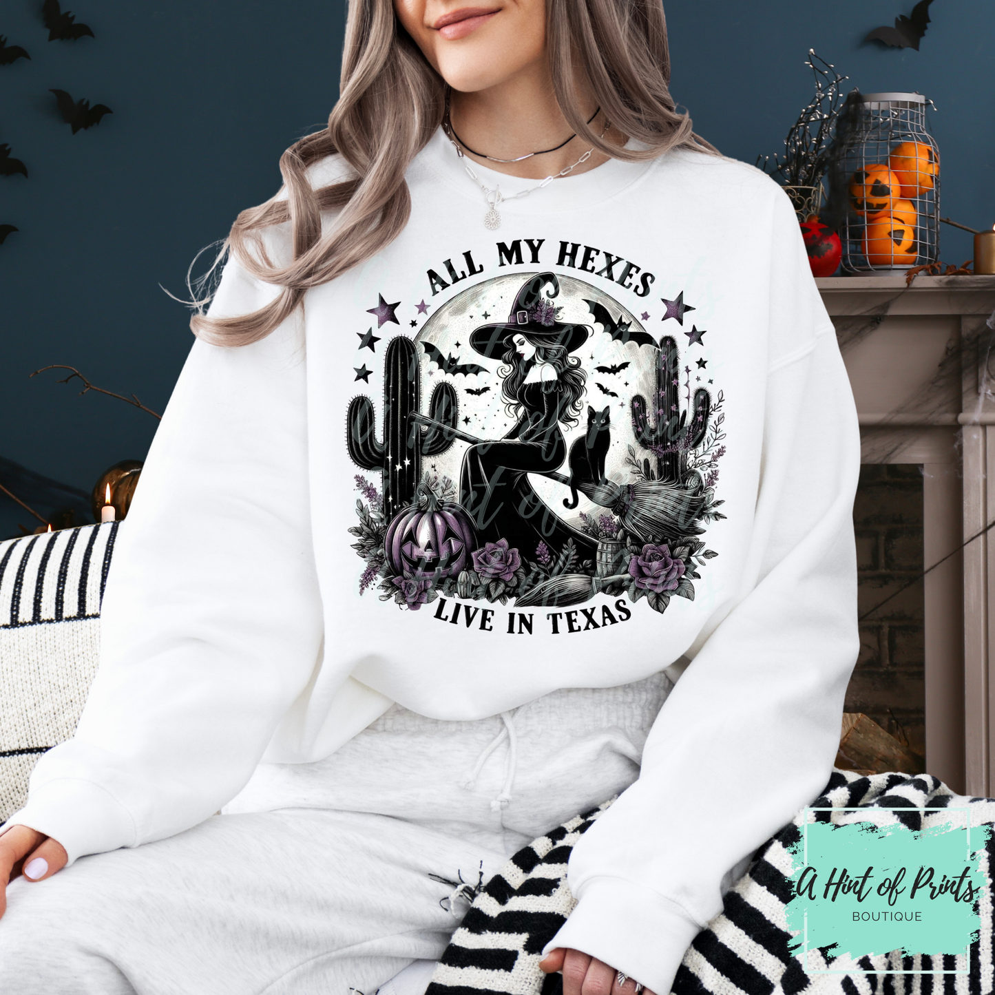 All My Hexes Live in Texas | Witchy Western Hoodie & Crewneck