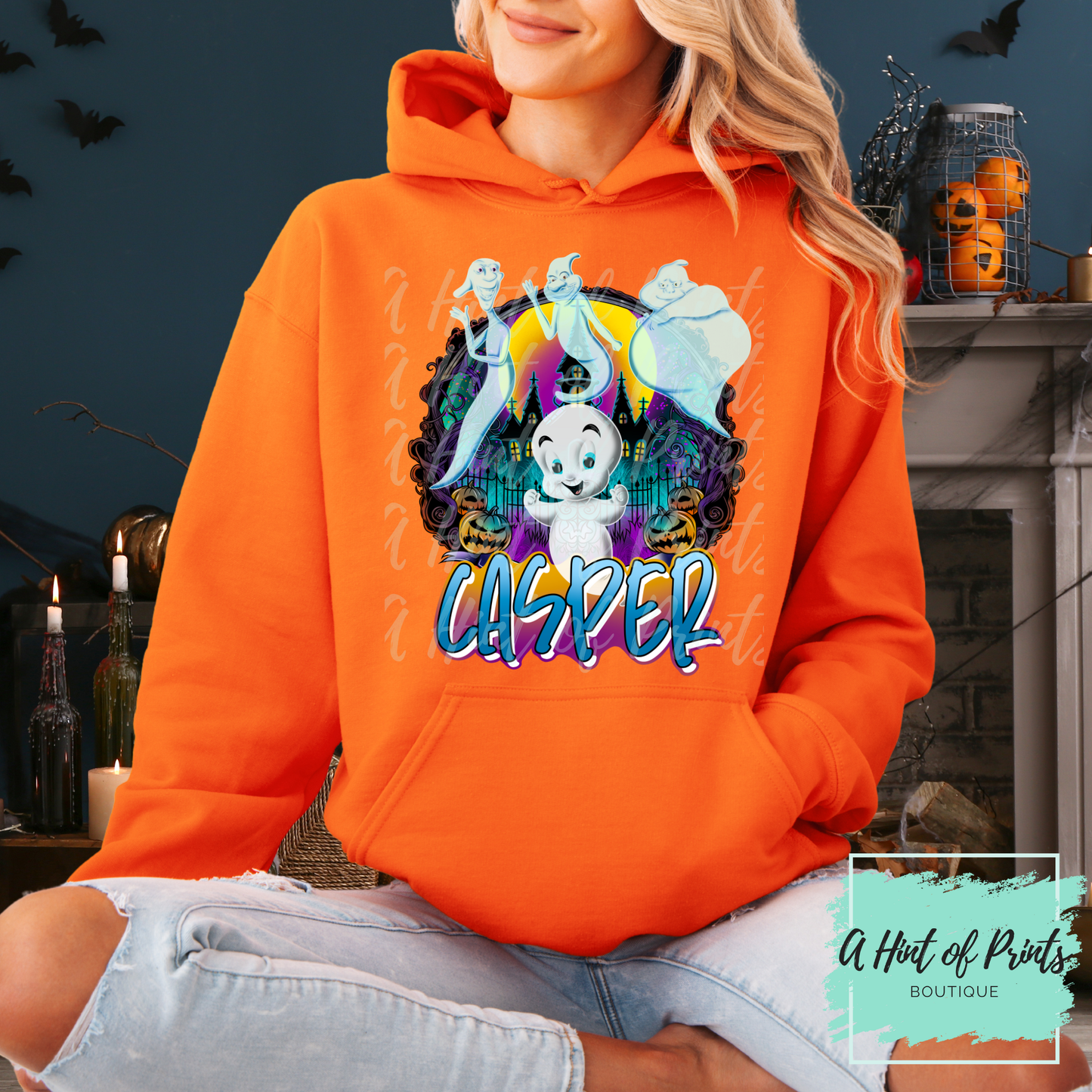 Friendly Ghost Halloween Hoodie Sweatshirt