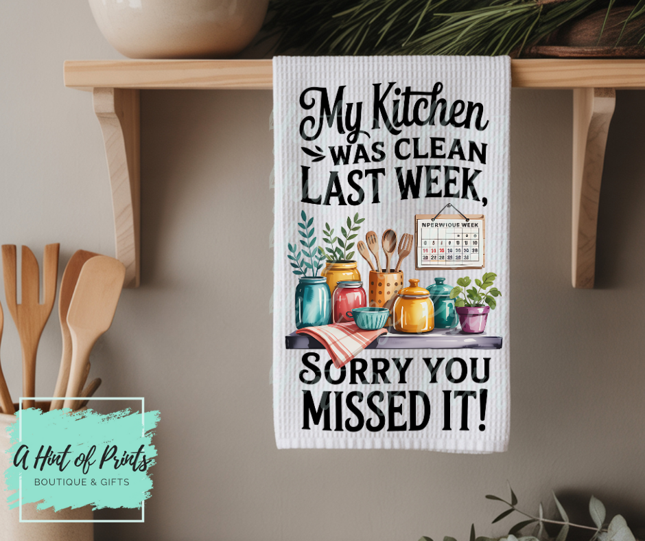 Funny Kitchen Tea Towel – Humorous Kitchen Decor (6 Designs)