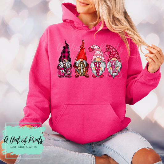 Love Gnomes - Valentine’s Day Graphic Tee, Crewneck & Hoodie