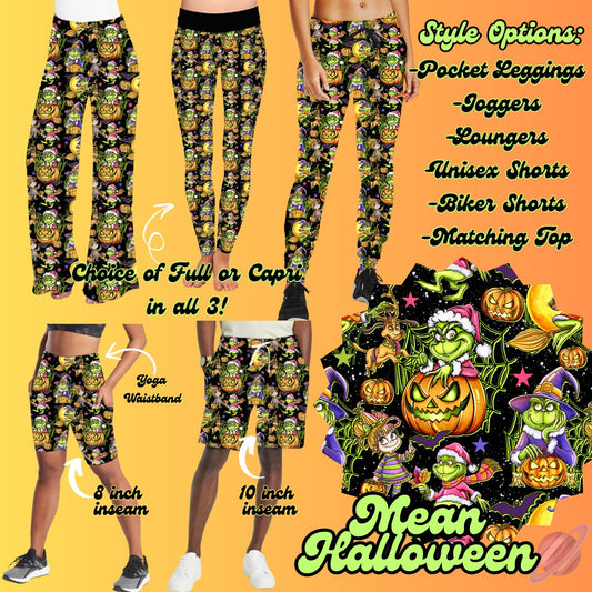 Mean Halloween Leggings with Pockets | Full Length