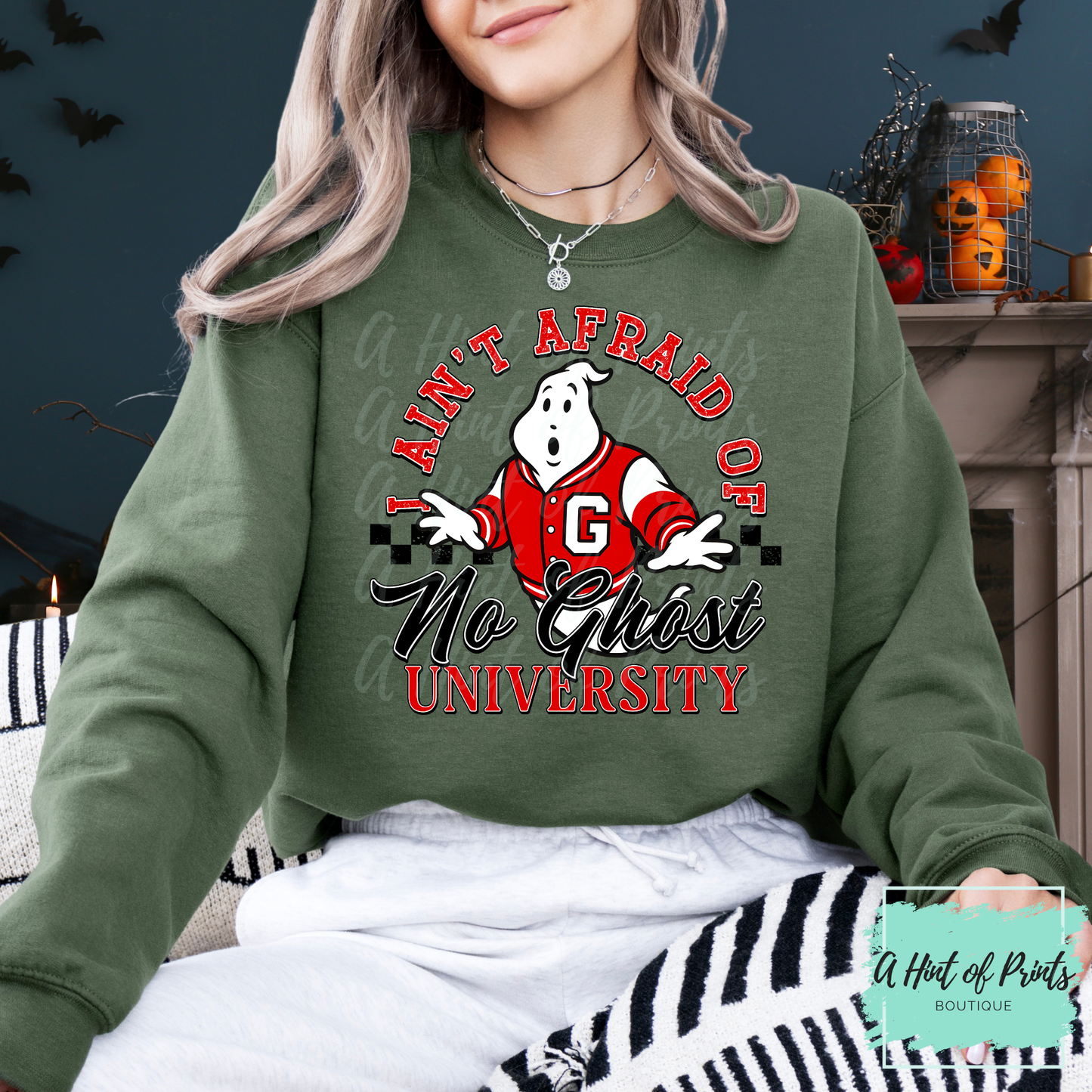 I ain't afraid of no ghost university Crewneck