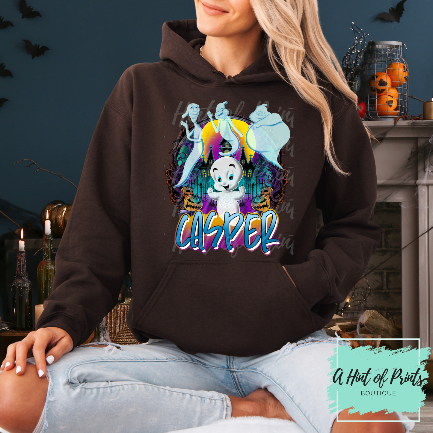 Friendly Ghost Halloween Hoodie Sweatshirt