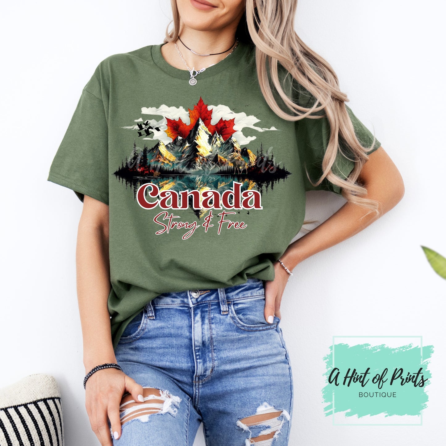 Canada Strong & Free Tshirt - Made-to-order