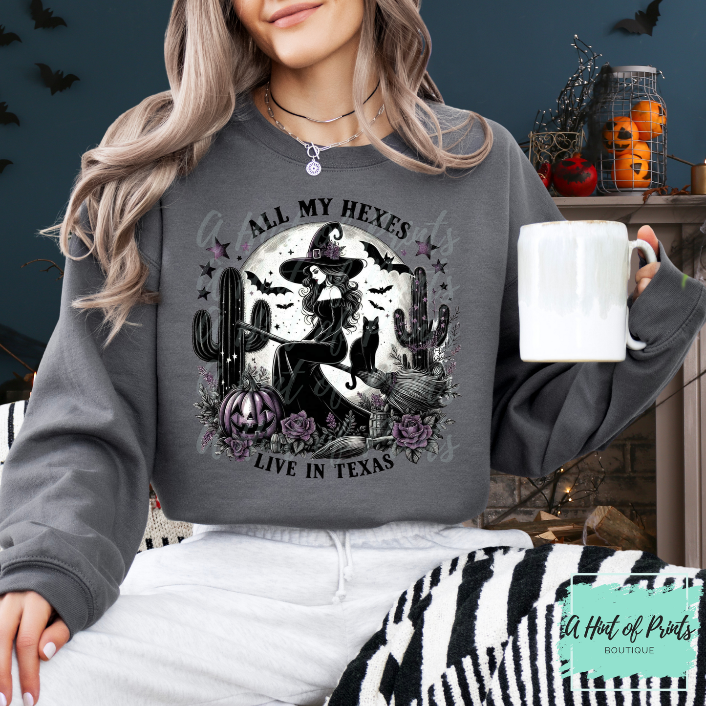 All My Hexes Live in Texas | Witchy Western Hoodie & Crewneck