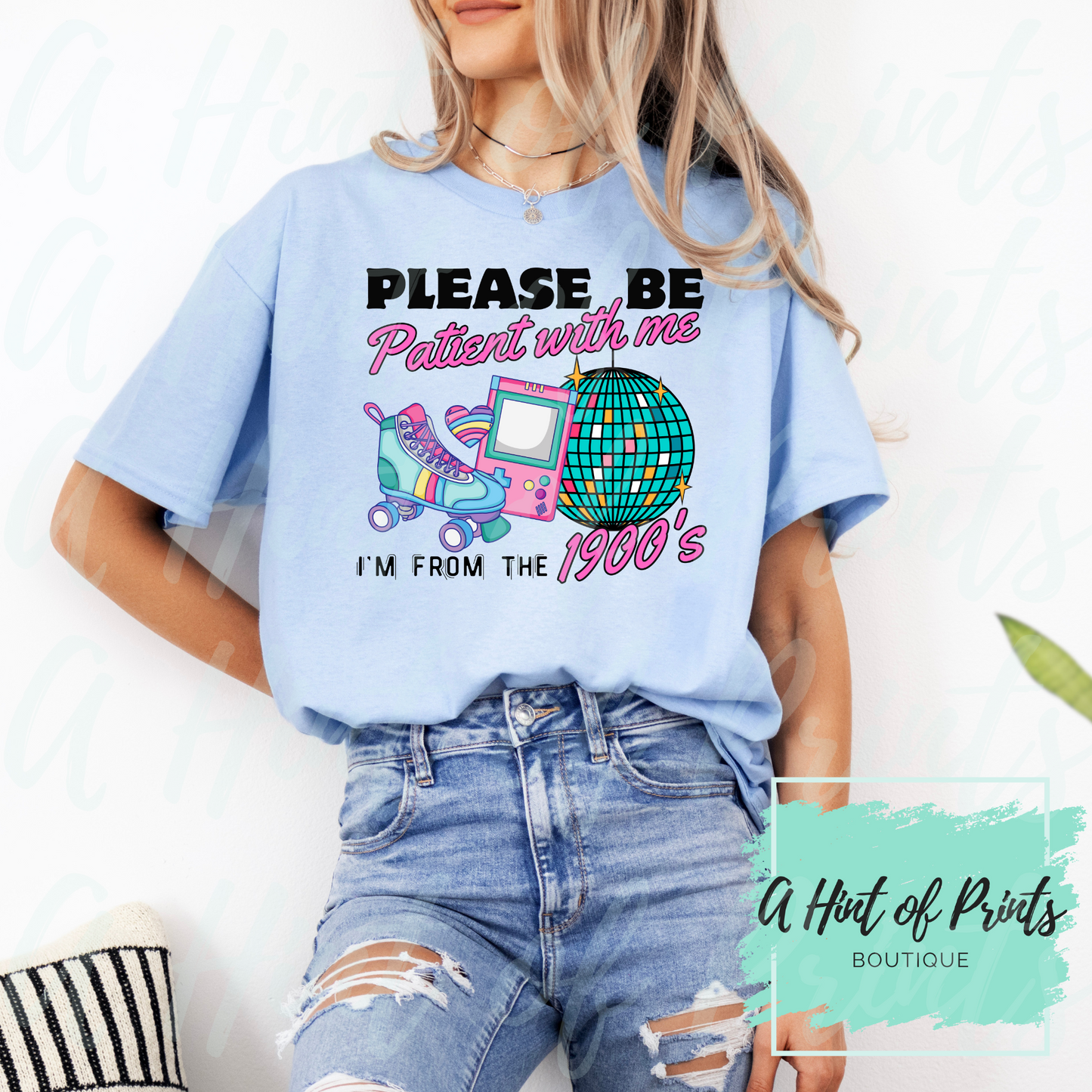 Please be Patient with me I'm from the 1900s (Pink) Hoodie - Made-to-order