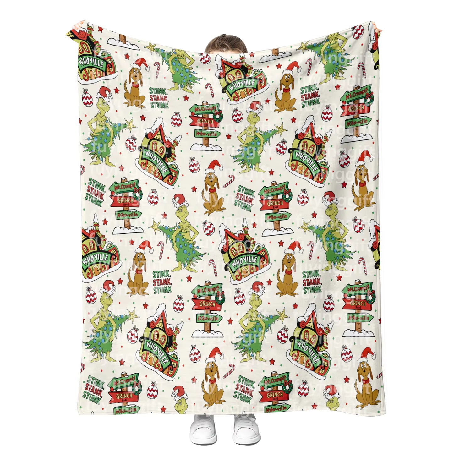 Magical Cartoon Christmas Throw Blankets | 50x60” Soft Fleece Holiday Throw
