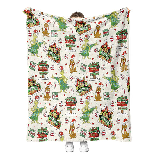 Magical Cartoon Christmas Throw Blankets | 50x60” Soft Fleece Holiday Throw