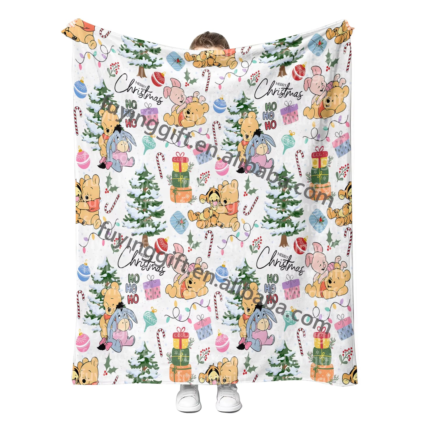 Magical Cartoon Christmas Throw Blankets | 50x60” Soft Fleece Holiday Throw