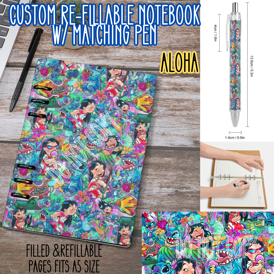 ALOHA -Matching A5 Notebook & Pen Set Round 4 Preorder Closing 5/17