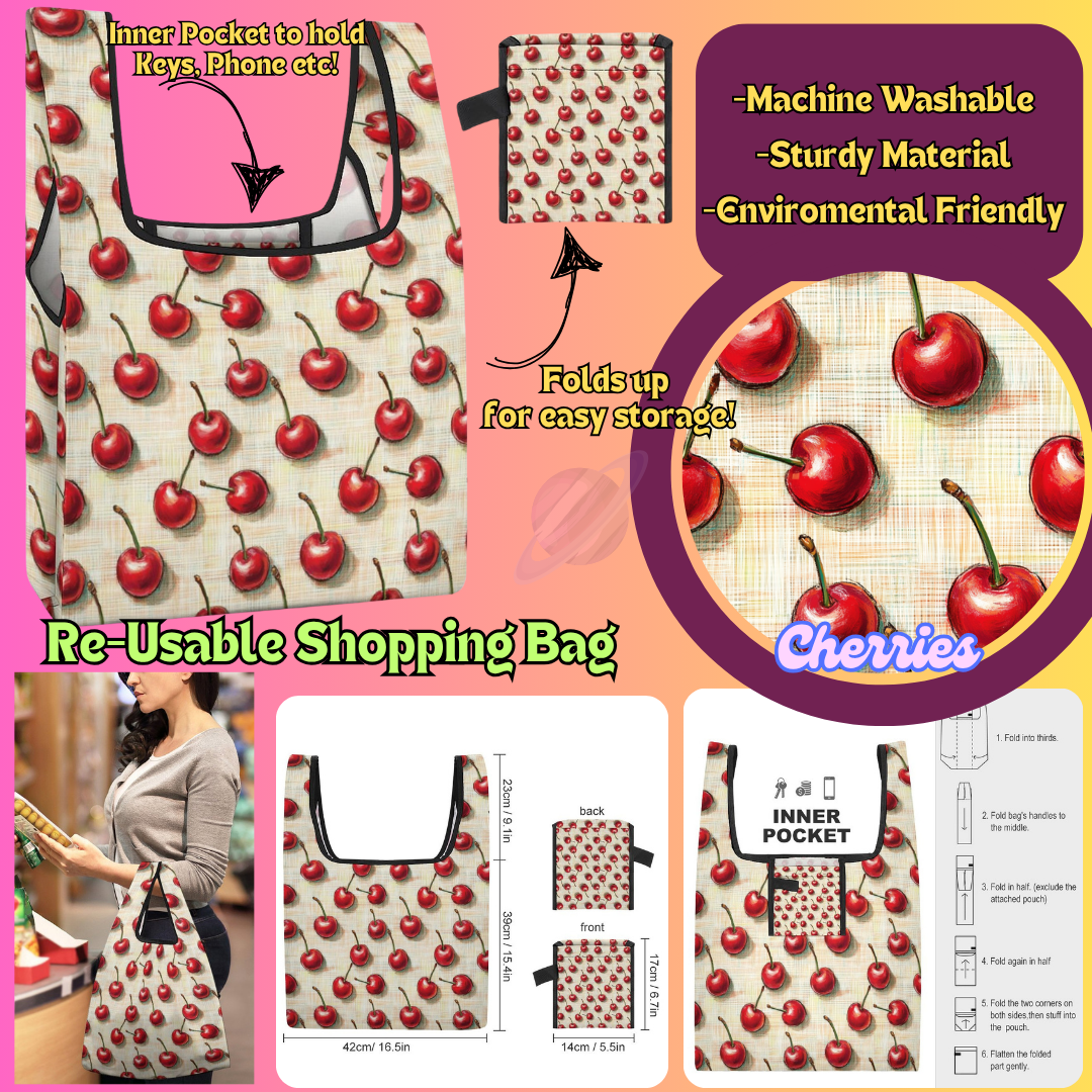 CHERRIES-SHOPPING BAGS 2-PREORDER CLOSING 6/27