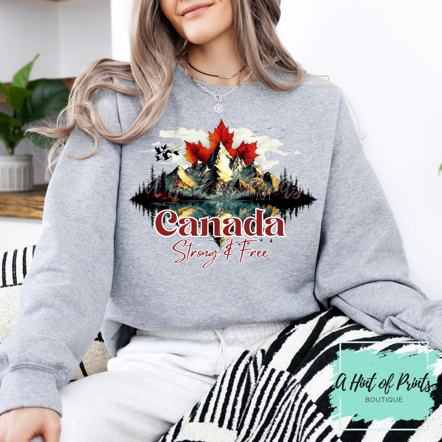 Canada Strong & Free Crewneck - Made-to-order