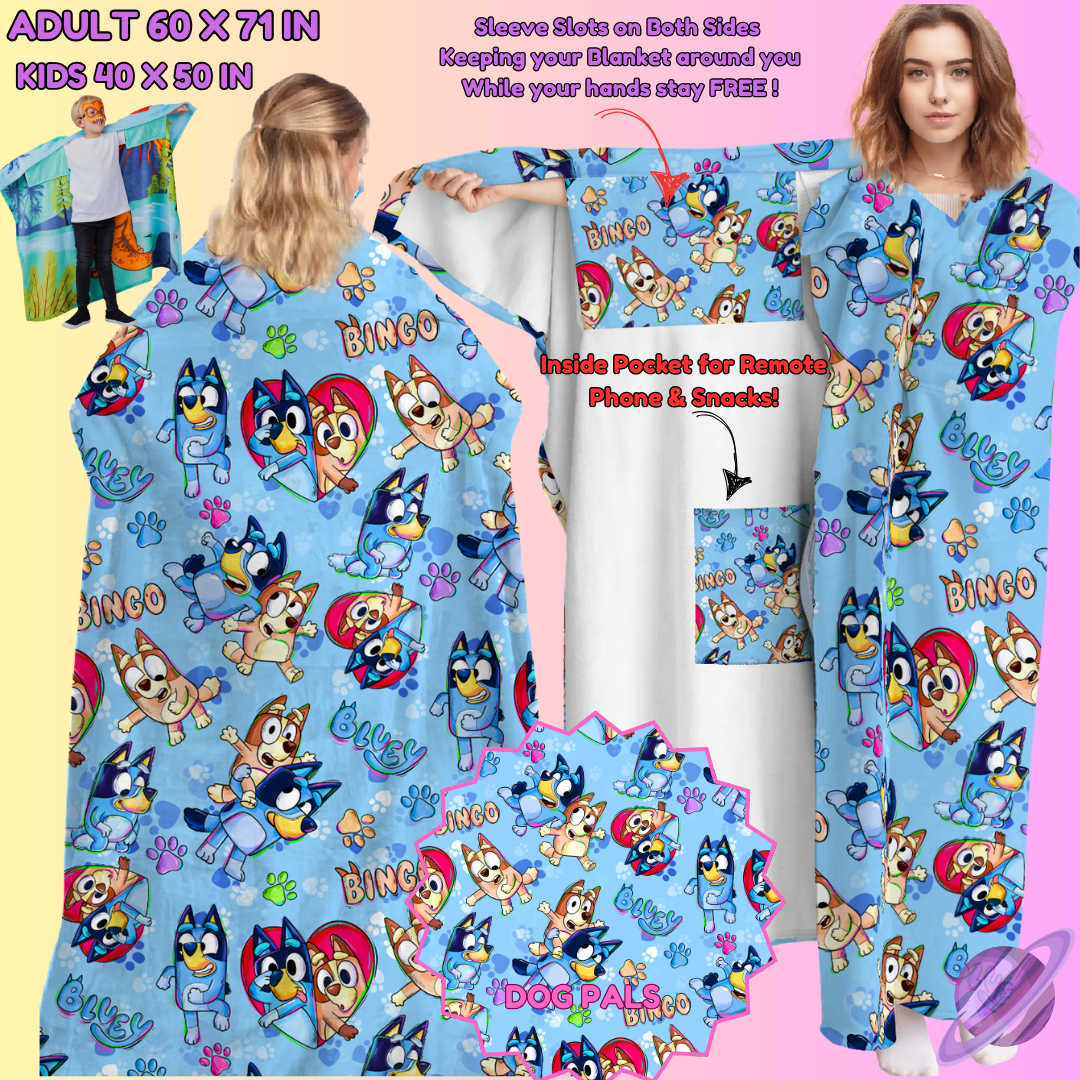 WEARABLE THROW RUN-DOG PALS-PREORDER CLOSING 8/31