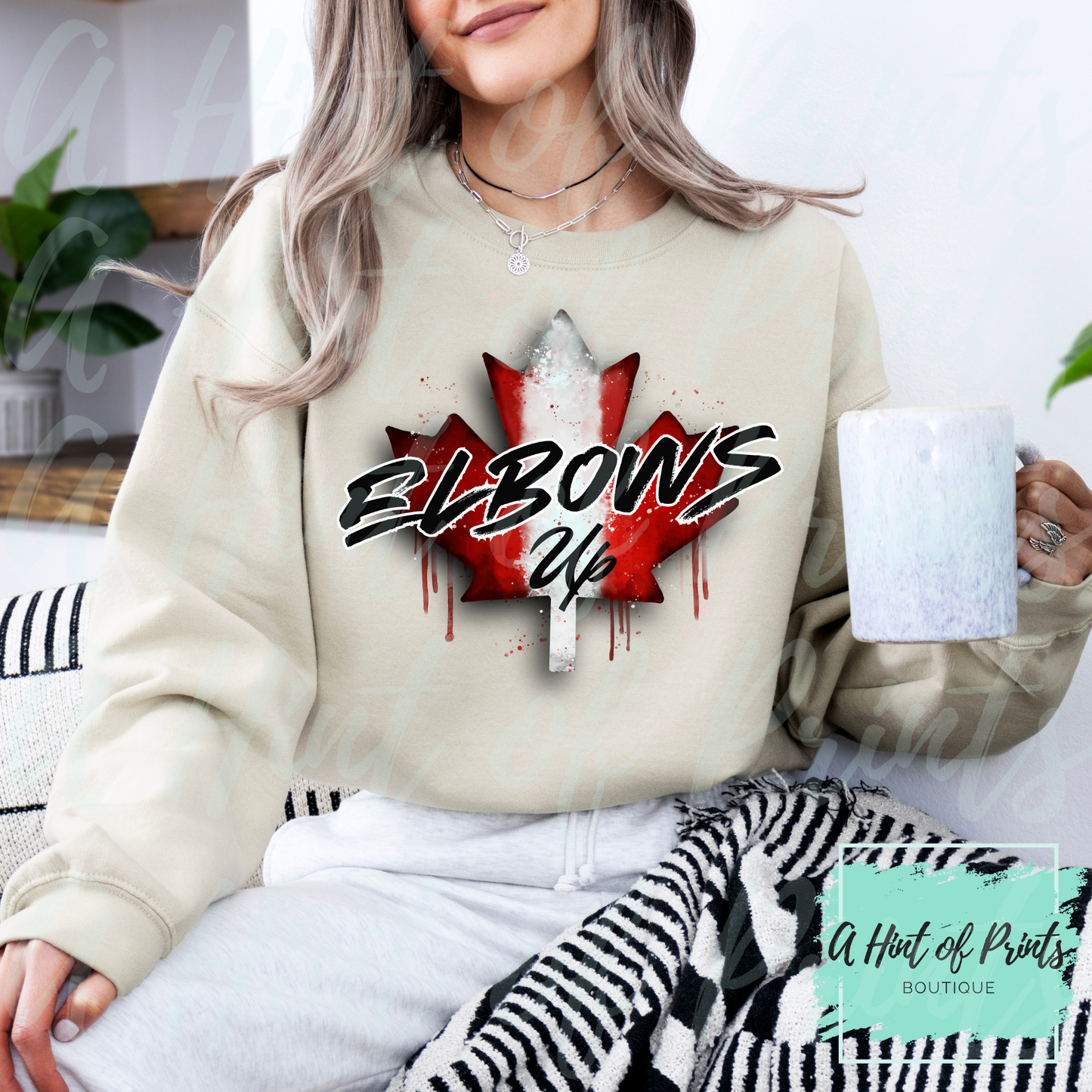 Elbows Up Canada Crewneck - Made-to-order