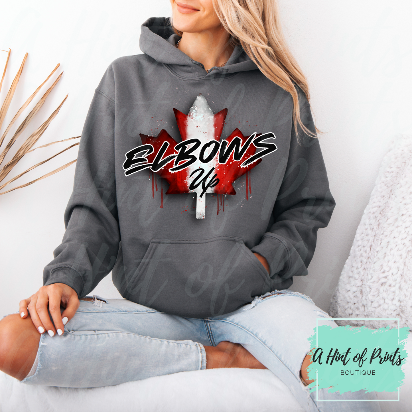 Elbows Up Canada Hoodie - Made-to-order