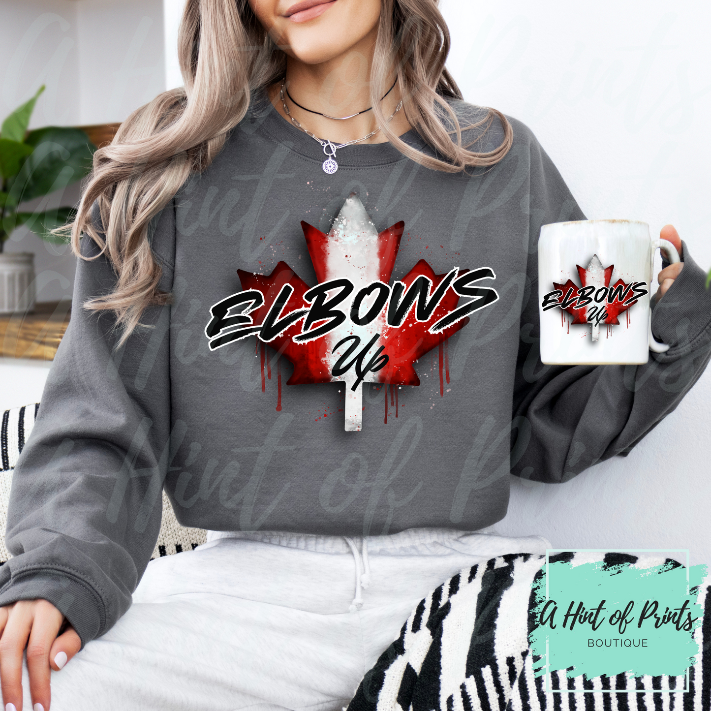 Elbows Up Canada Crewneck - Made-to-order