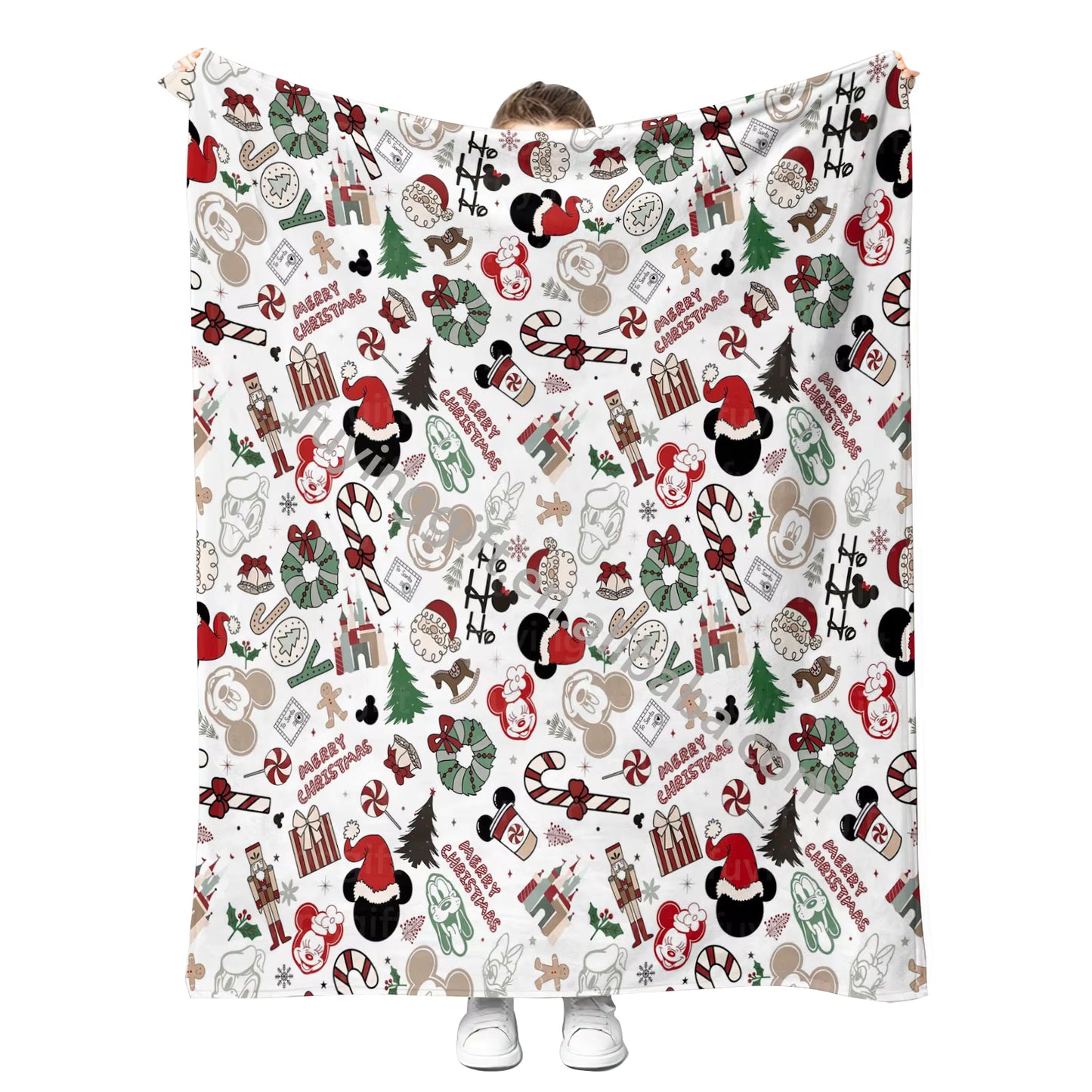 Magical Cartoon Christmas Throw Blankets | 50x60” Soft Fleece Holiday Throw