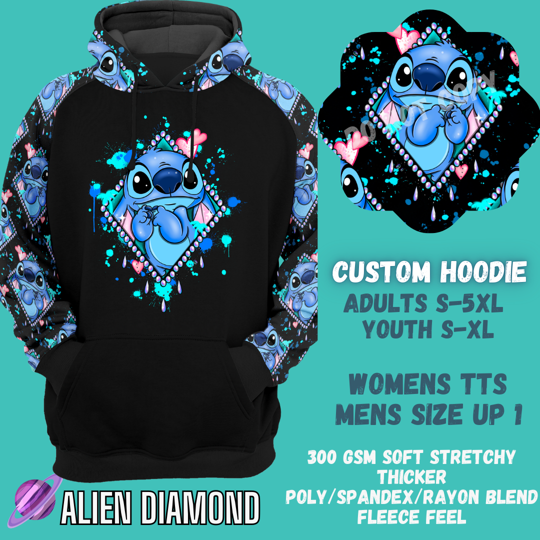 ALIEN DIAMOND -CUSTOM HOODIES RE-RUN PREORDER CLOSING 5/11