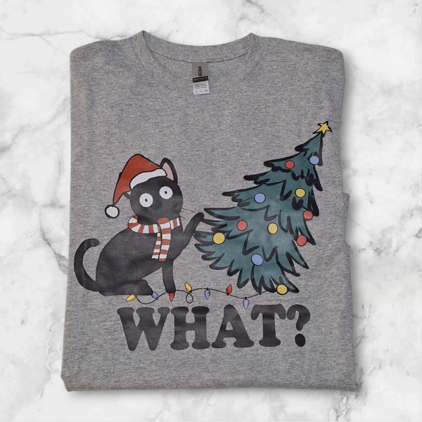 What? Festive cat T-shirt
