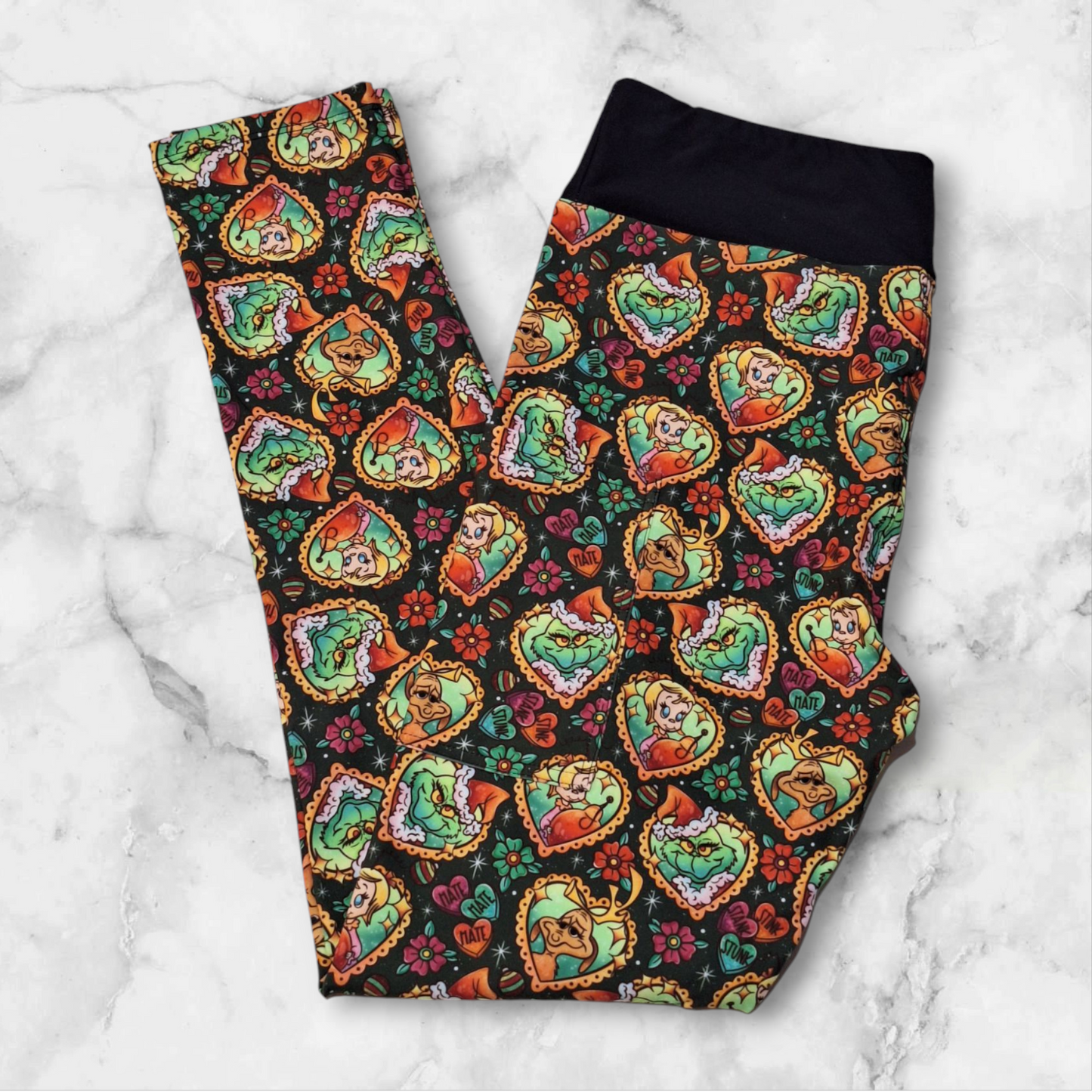 Mean one tattoo holiday Pocket Leggings