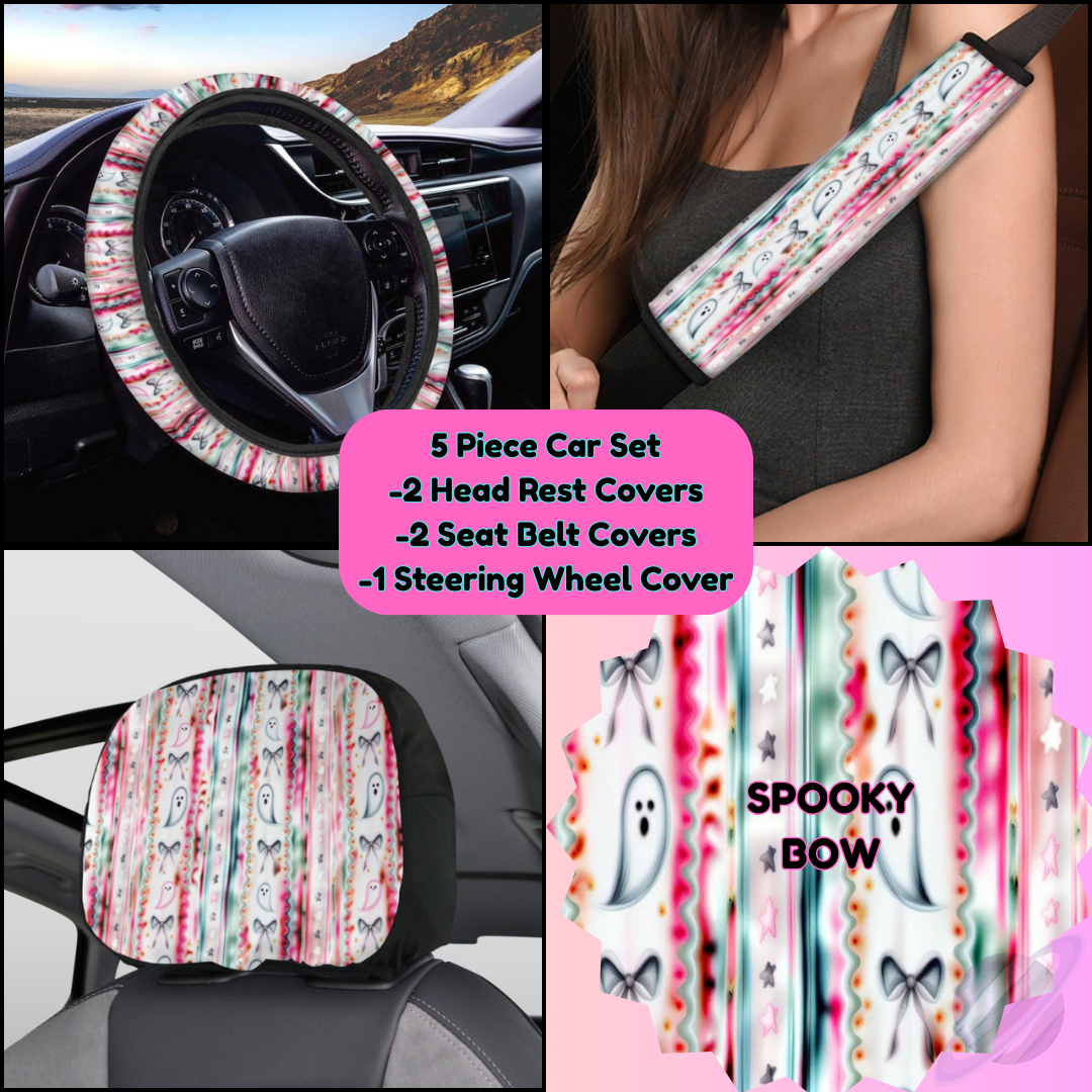 5 PIECE CAR SET-SPOOKY BOW-PREORDER CLOSING 9/5