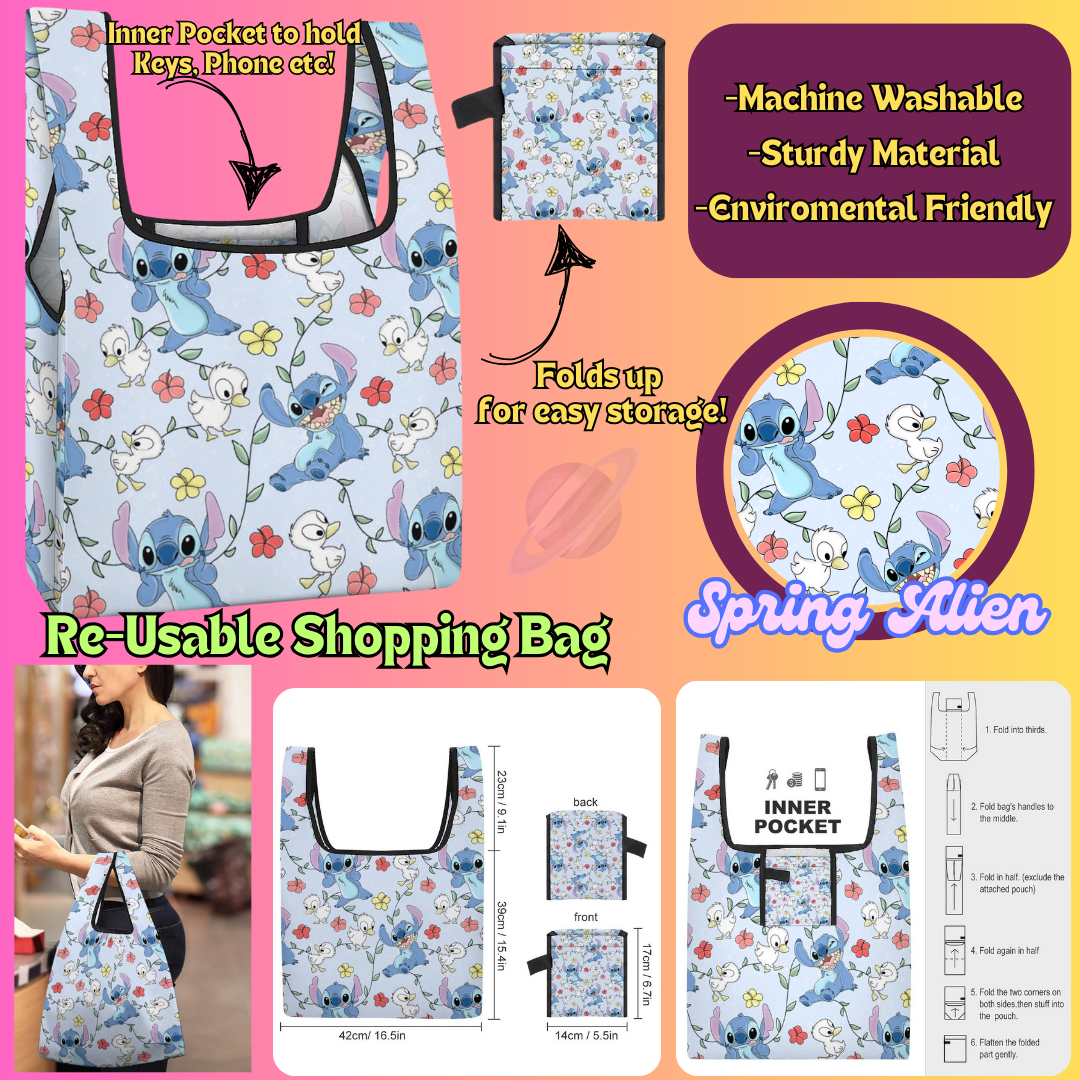 SPRING ALIEN-SHOPPING BAGS 2-PREORDER CLOSING 6/27