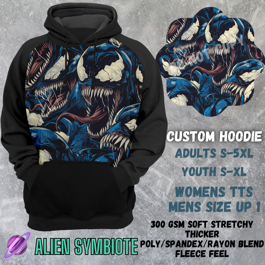 ALIEN SYMBIOTE -CUSTOM HOODIES RE-RUN PREORDER CLOSING 5/11