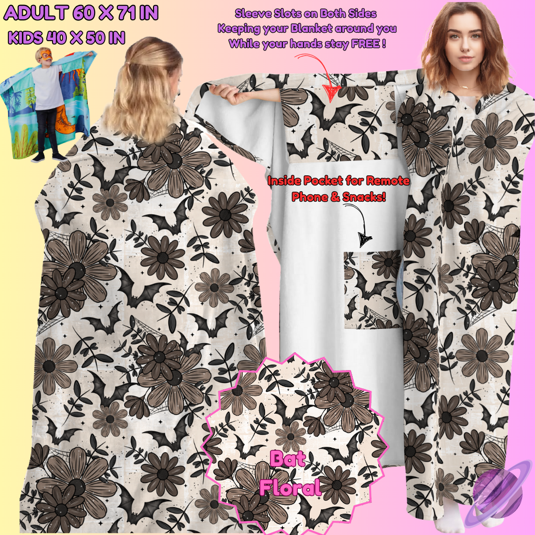 WEARABLE THROW RUN-BAT FLORAL-PREORDER CLOSING 8/31