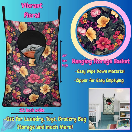 VIBRANT FLORAL - Hanging Storage Basket
