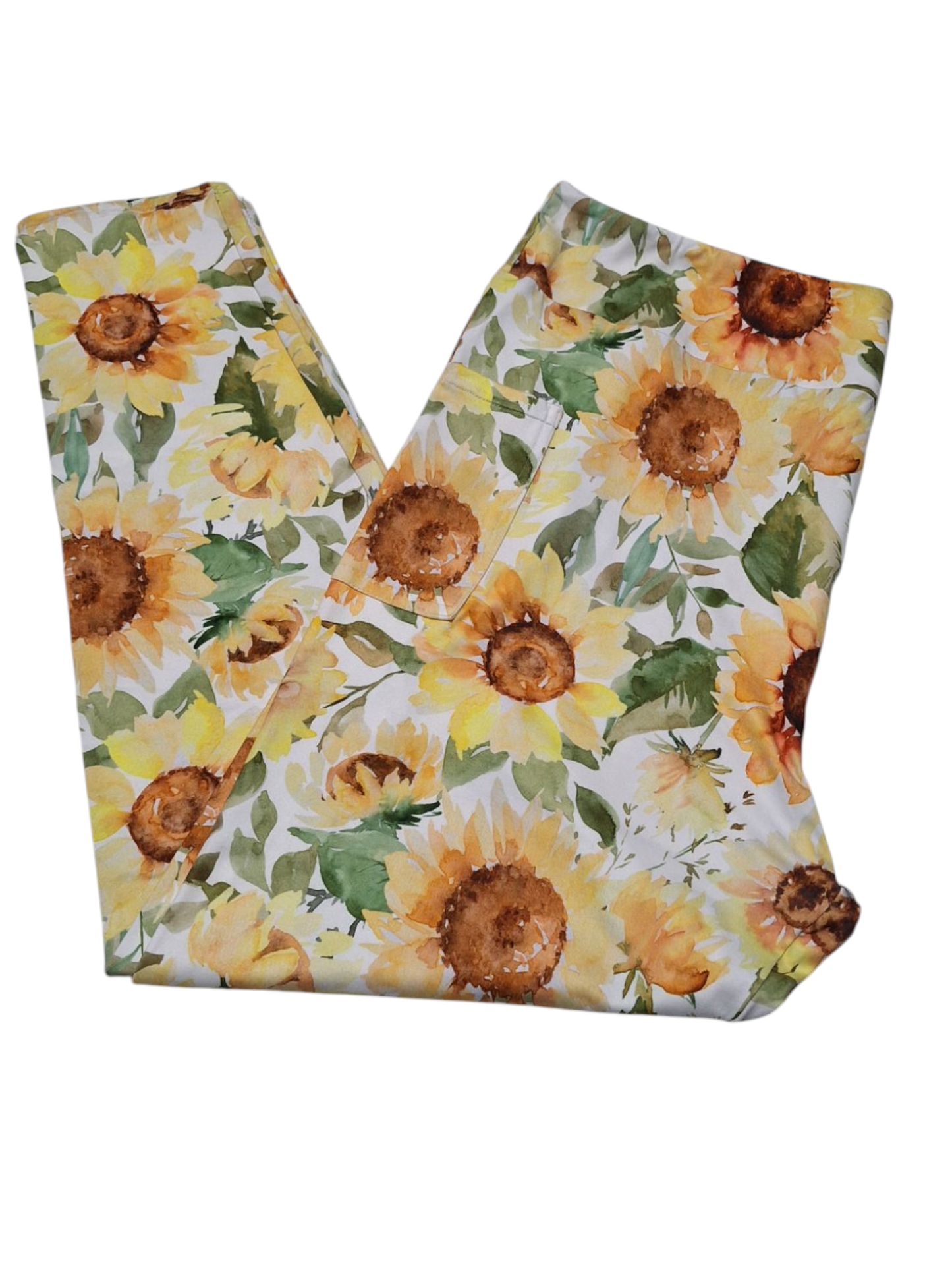 Sunflower Floral Pocket Leggings