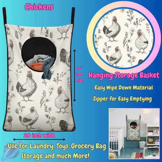 CHICKENS - Hanging Storage Basket