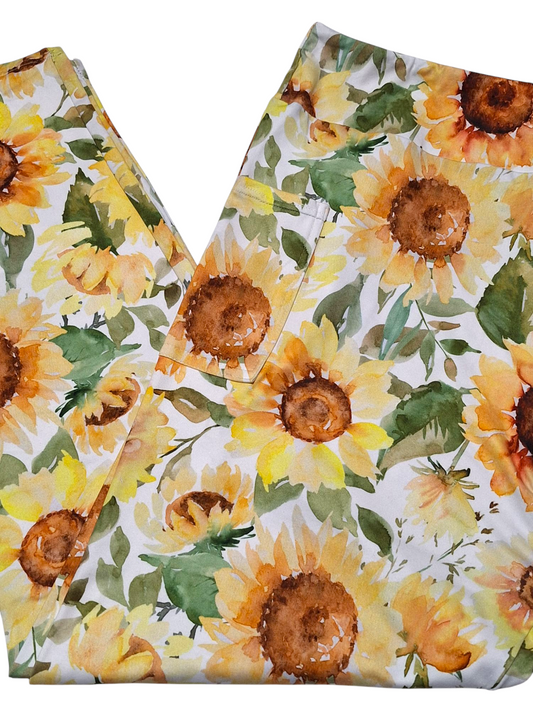 Sunflower Floral Pocket Leggings
