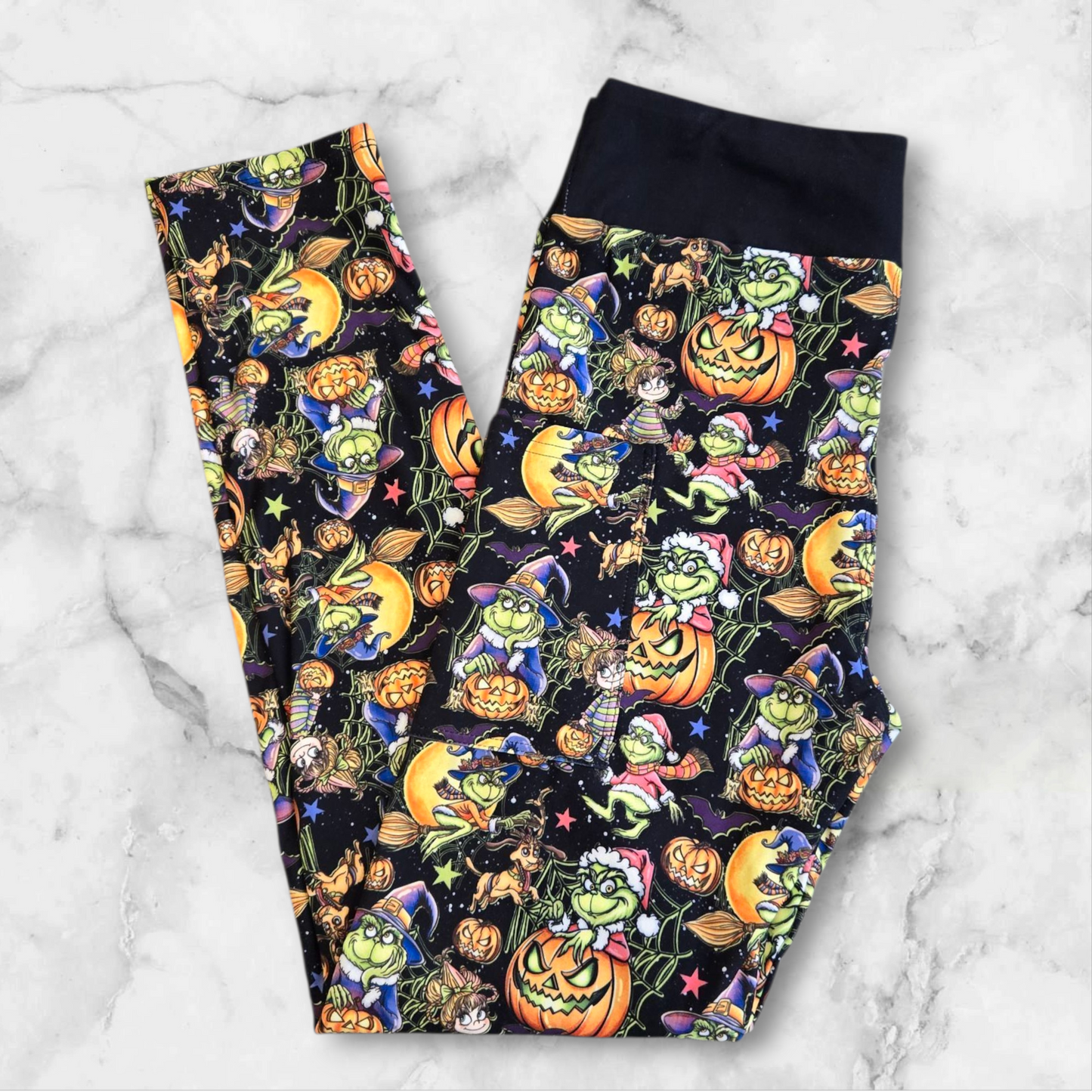 Mean Halloween Leggings with Pockets | Full Length
