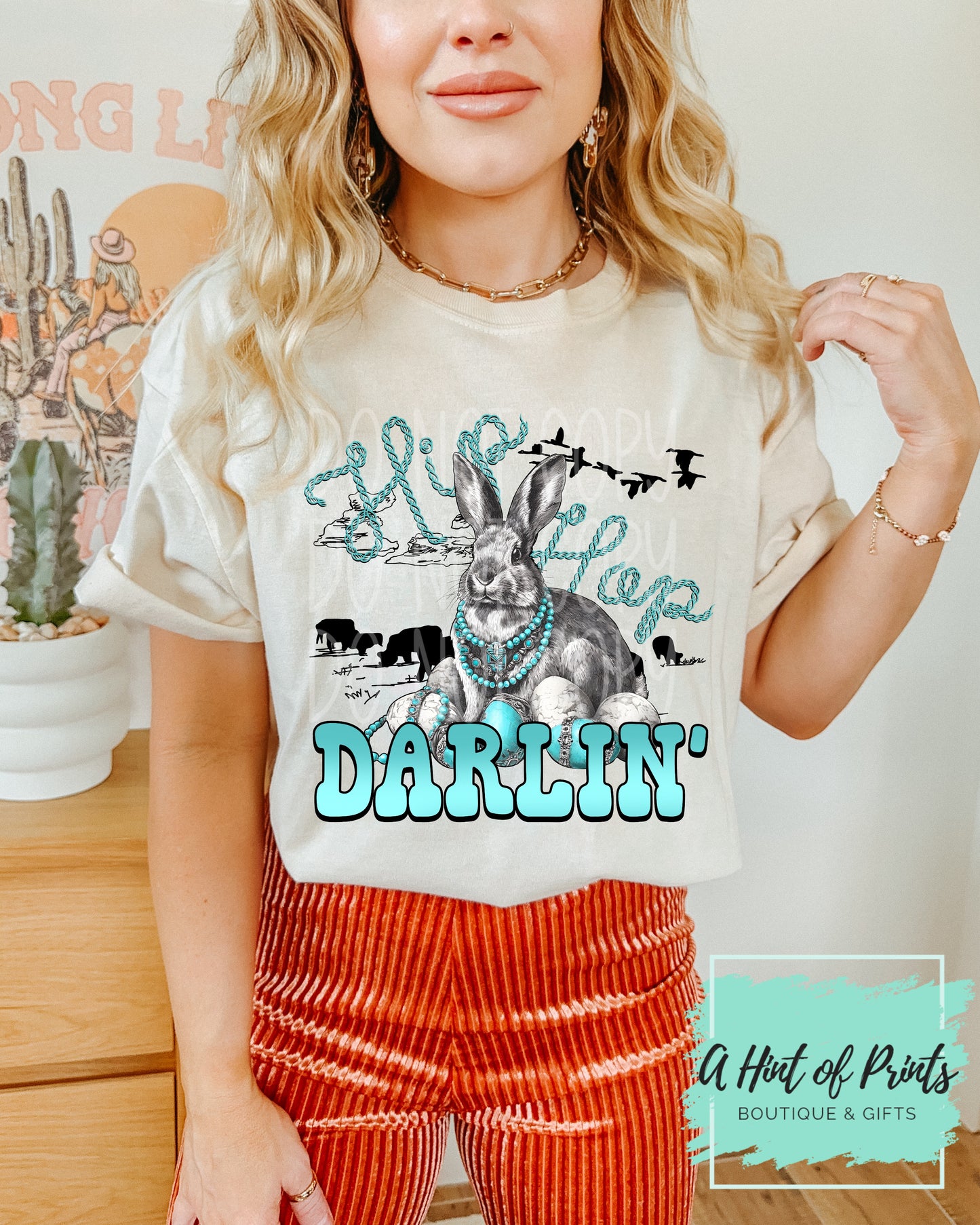 Hip Hop Darlin - Western Easter Graphic Tee, Hoodie & Crewneck Sweatshirt