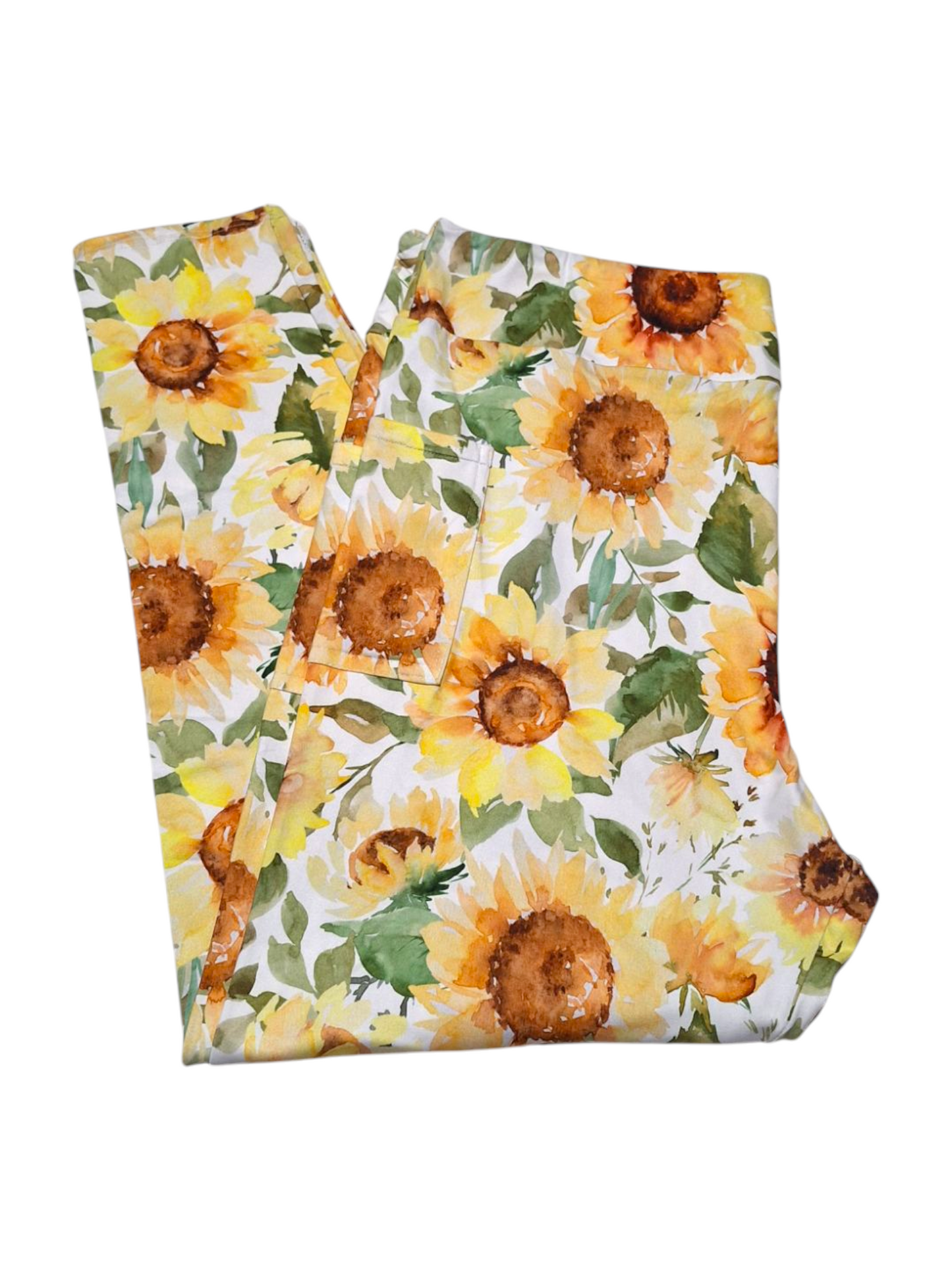 Sunflower Floral Pocket Leggings