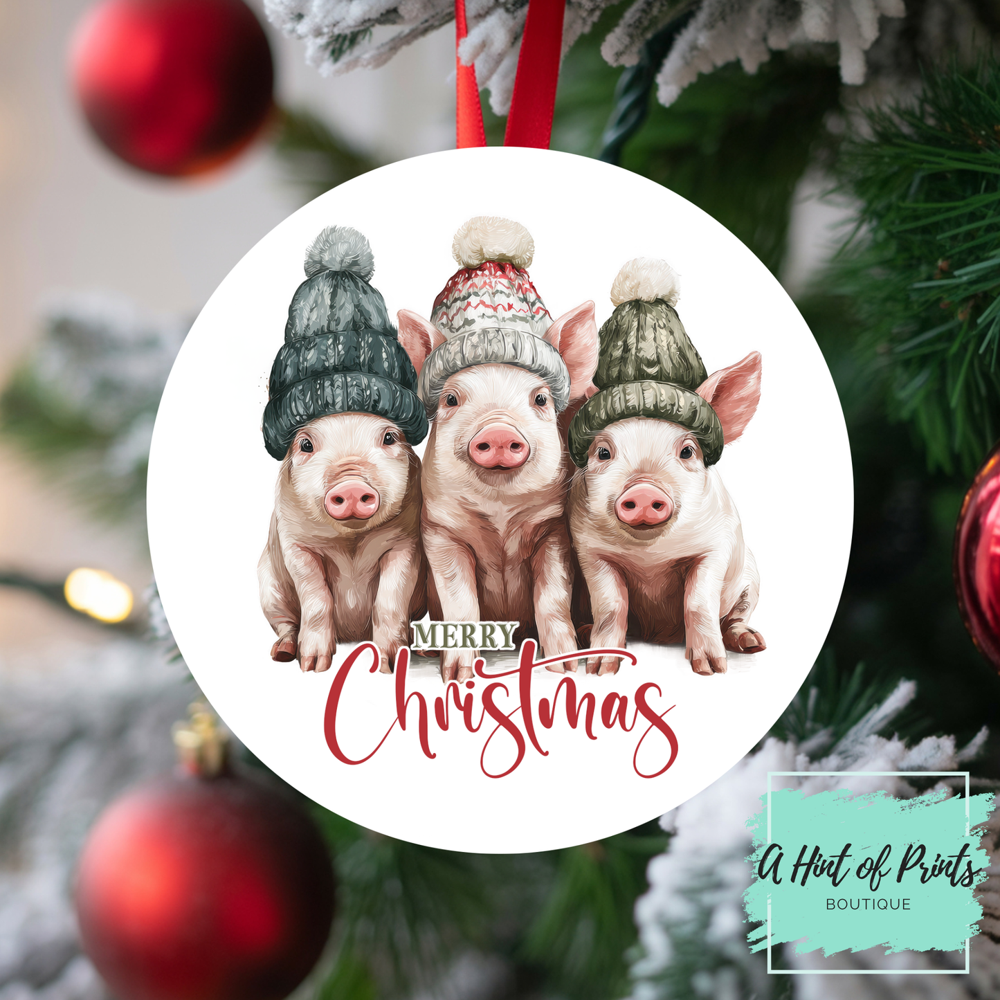 Farm Animal Christmas Ornaments | Farmhouse Holiday Decor