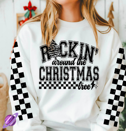 ROCKIN AROUND - CREWNECK SWEATSHIRT W/ SLEEVE PRINT