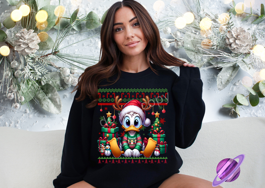 UGLY SWEATER DDUCK CREWNECK SWEATSHIRT