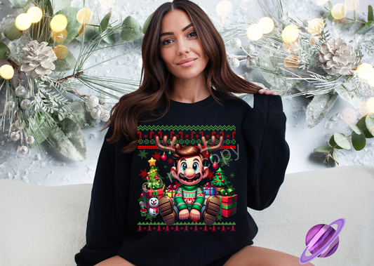 UGLY SWEATER PLUMBER 2 CREWNECK SWEATSHIRT