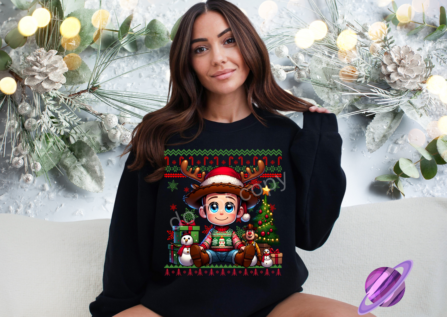 UGLY SWEATER COWBOY CREWNECK SWEATSHIRT